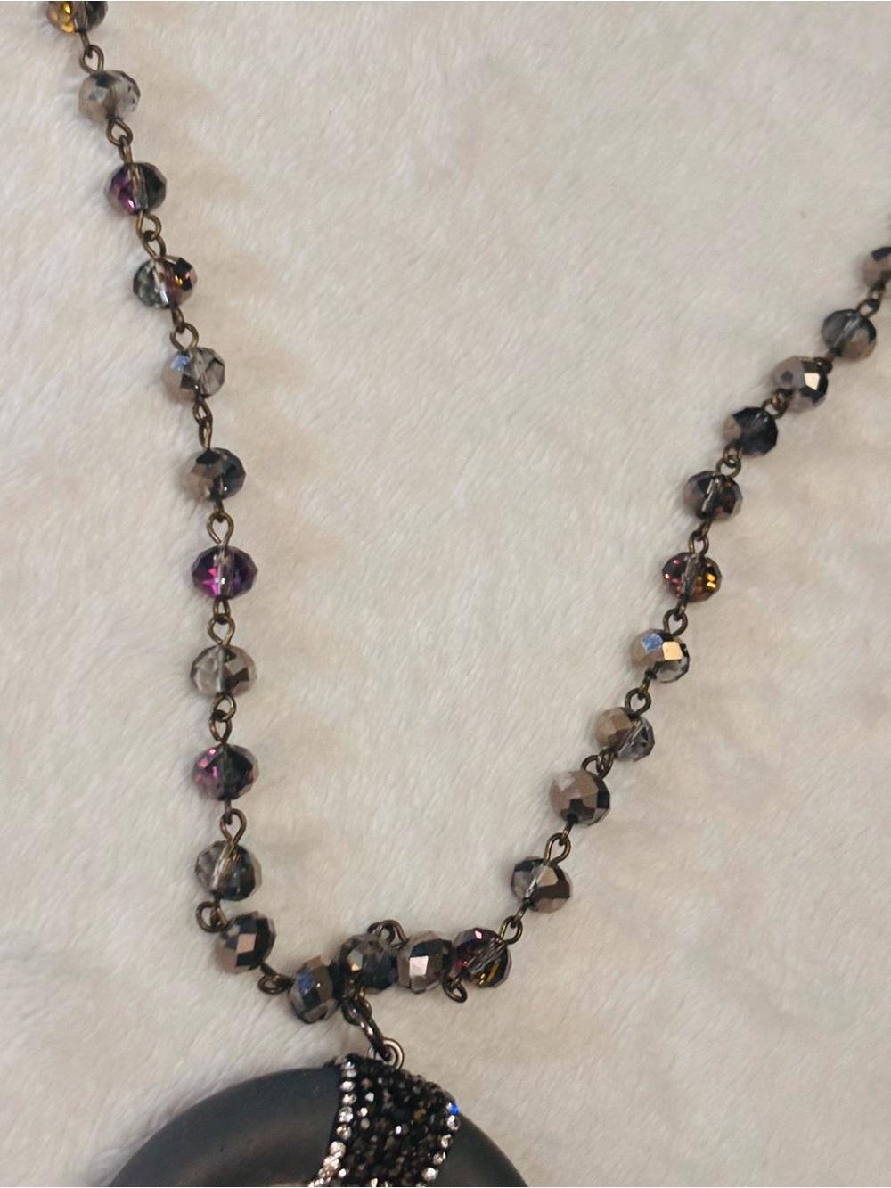 Necklace Boutique Bull Horn Black and Silver rhinestones NWOT - Picture 4 of 6